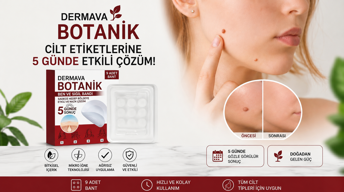 DERMAVA Mikro İğneli Ben Bandı 5 Günde Acısız Benlerinden Kurtul